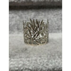 Bath & Body Works Silver Botanical Candle Holder Modern Farmhouse Woodland 7 oz